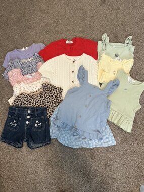Girls Summer Clothing Bundle Size 5T-6/6X-S | H&M Old Navy Gap 13 Pieces